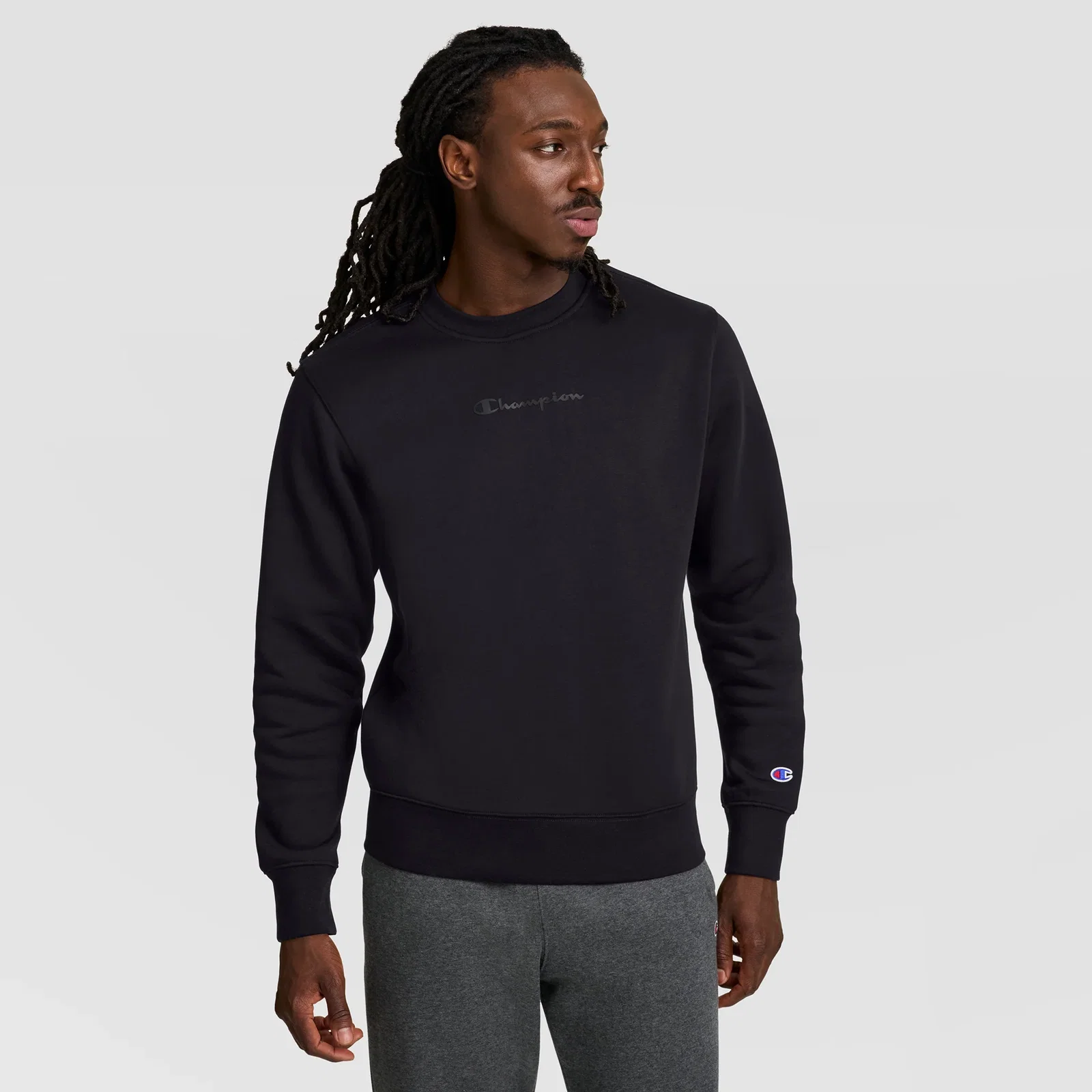 Image of Powerblend Crewneck Sweatshirt, Tonal Script Logo