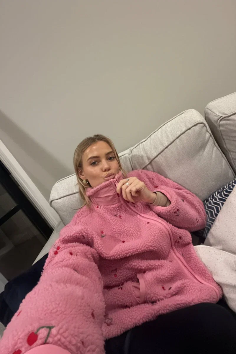 Beach Riot Bennie Fleece Jacket as seen on Chloe Meadows