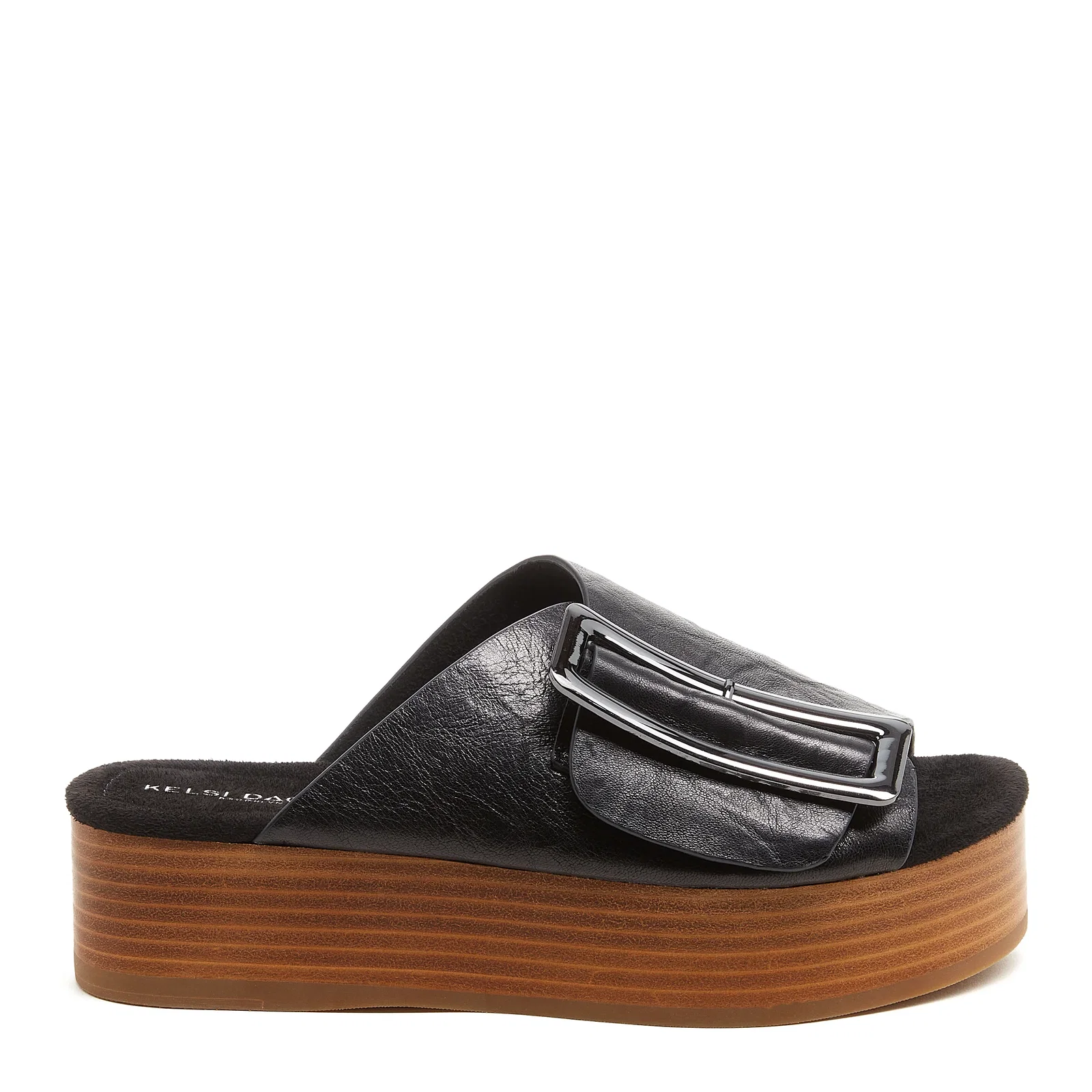 Image of Dover Black Distressed Platform Sandals