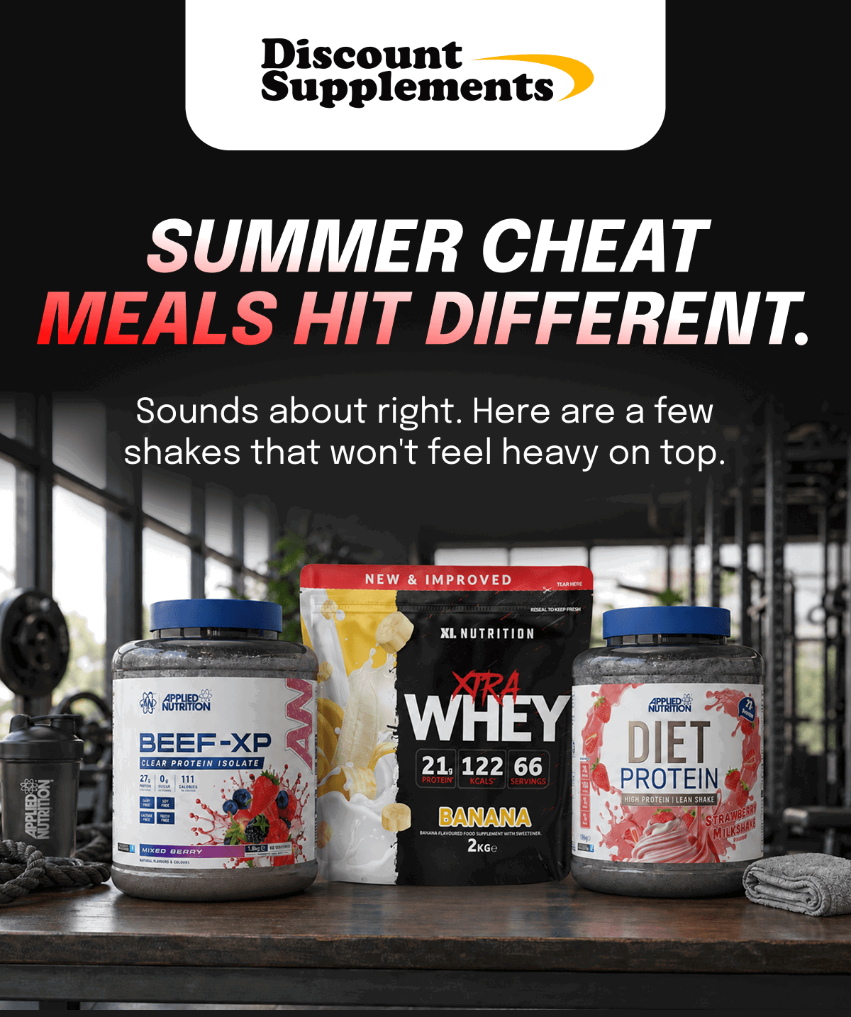 Summer cheat meals hit different. Sounds about right. Here are a few shakes that won't feel heavy on top.