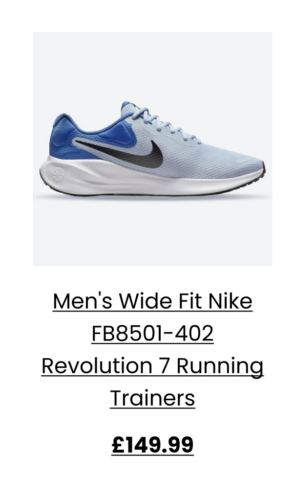 Men's Wide Fit Nike FB8501-402 Revolution 7 Running Trainers