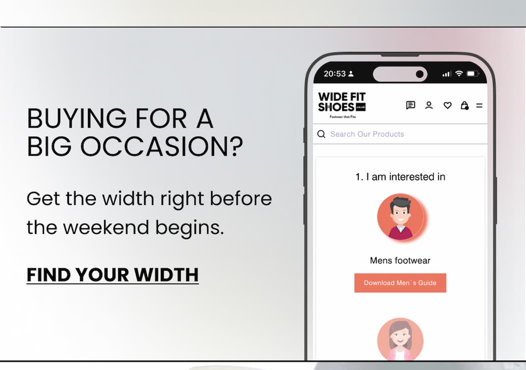 Buying for a big occasion? Find your width.