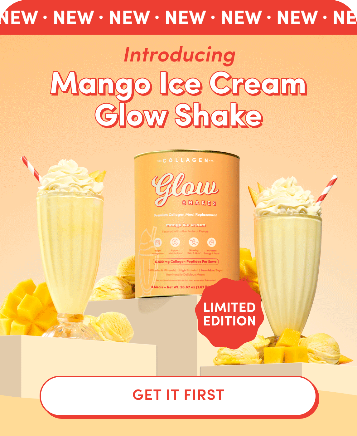 Shop mango ice cream glow shake first