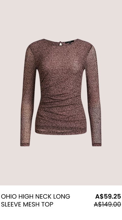 Ohio High Neck Long Sleeve Mesh Top