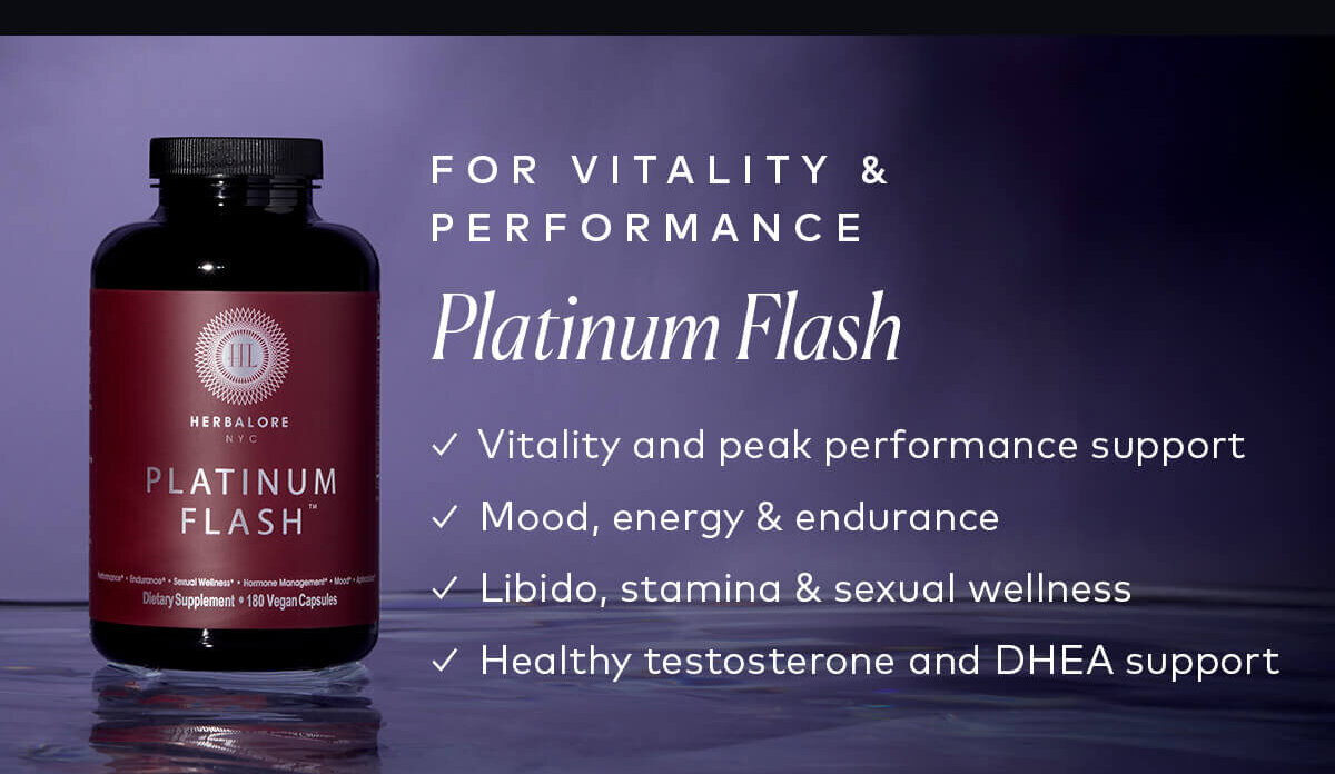 Shop Herbalore Platinum Flash for vitality & performance.
