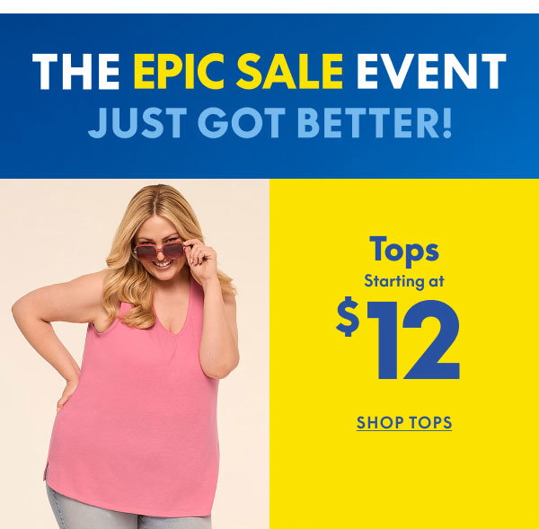 Tops Starting at $12