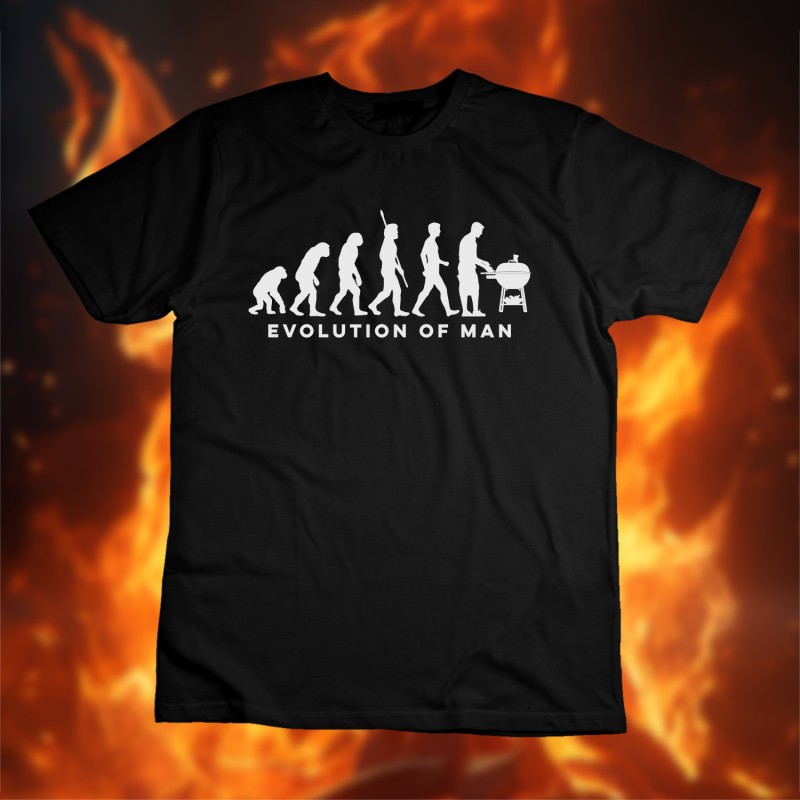 Evolution of Man BBQ T-Shirt