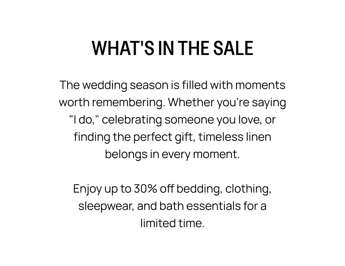 WHAT'S IN THE SALE
