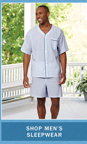 Shop Men's Sleepwear. Men's Ultra-Light Cotton Voile Short Pajama Set