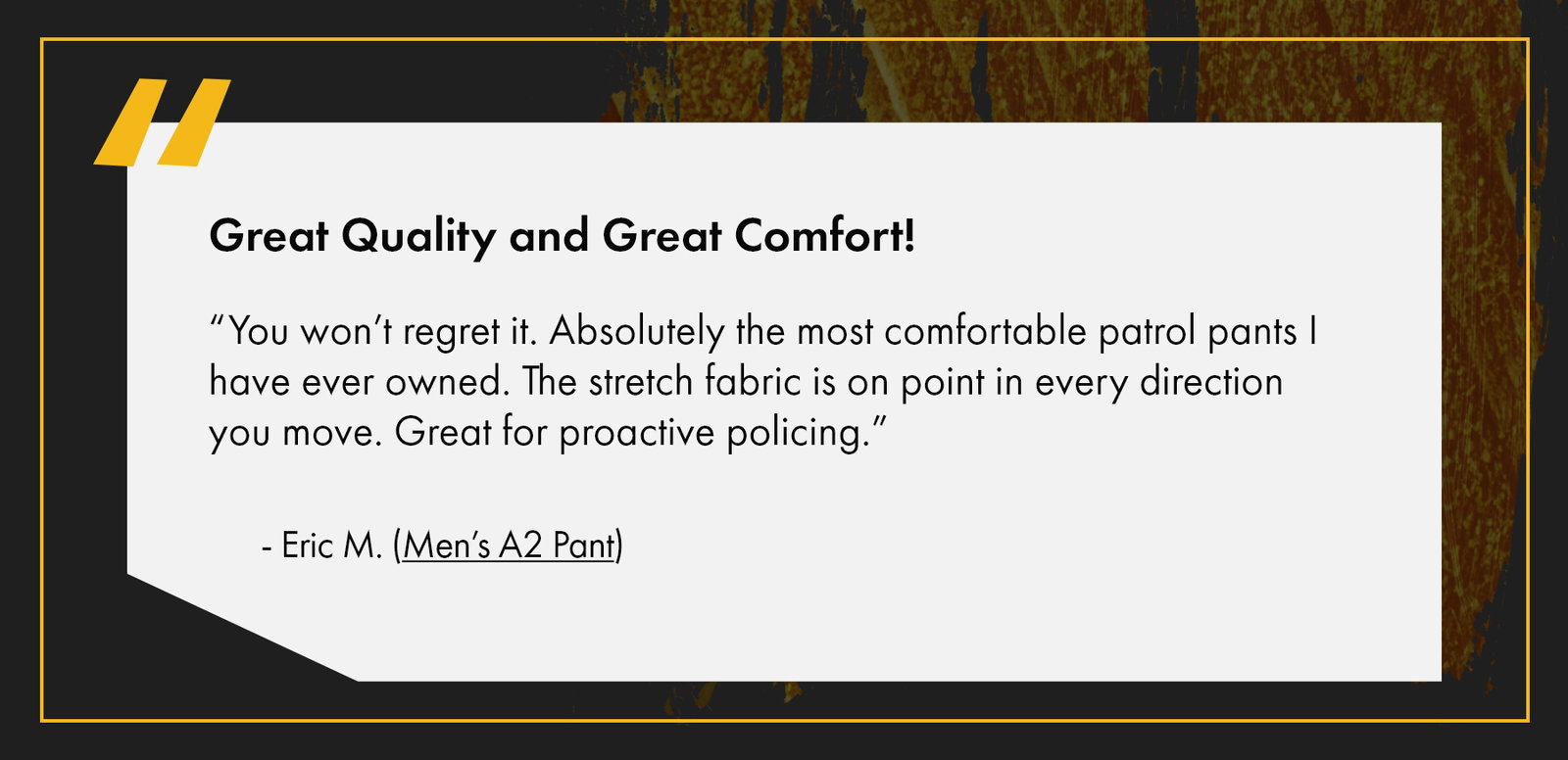 Great Quality and Great Comfort! - 