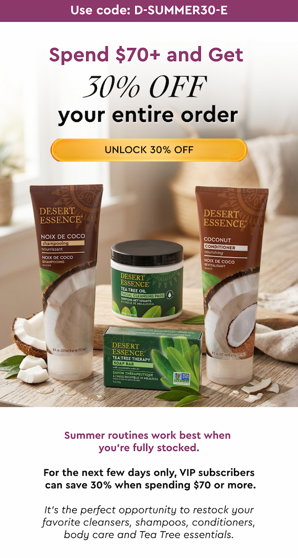 UNLOCK 30% OFF