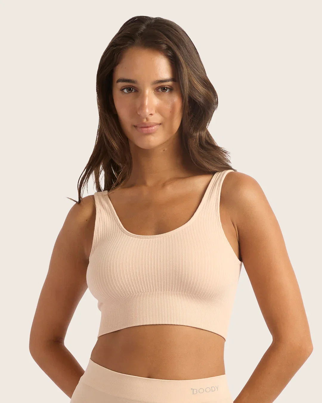 Image of Ribbed Seamfree Crop - Shell