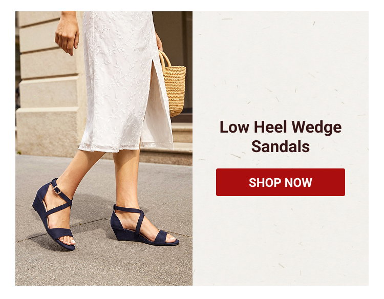 Low Heel Wedge Sandals