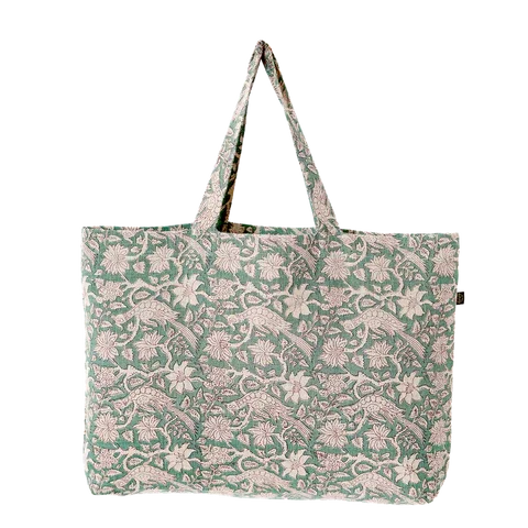 Sac cabas Jaipur Haomy en lin imprimés indiens – 4 teintes