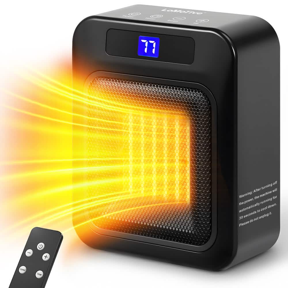 Image of Space Heater for Indoor Use – 1500W Ceramic with Remote & Timer