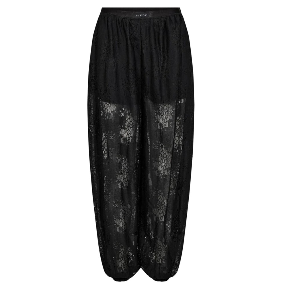 Image of Bella Lace Harem Pants - Black