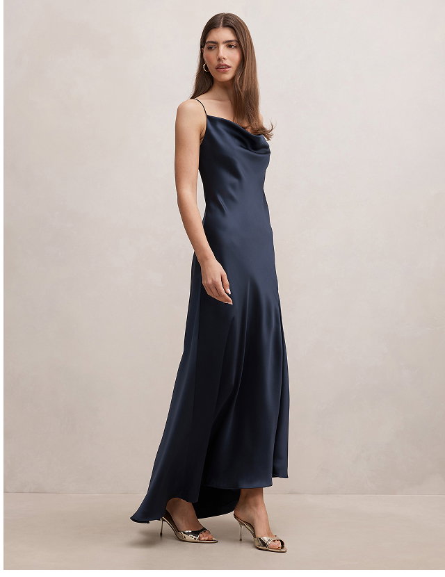 Tilesha Satin Cowl Slip Maxi