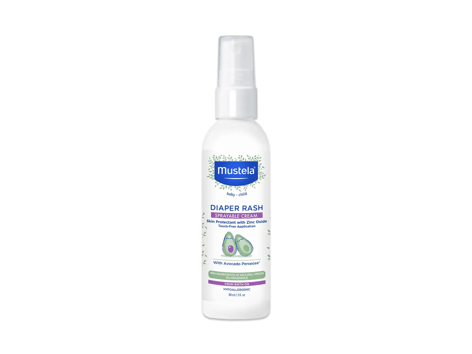 Diaper rash sprayable cream