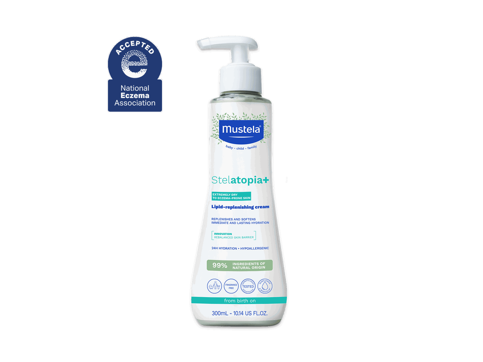 Stelatopia+ lipid replenishing cream pump