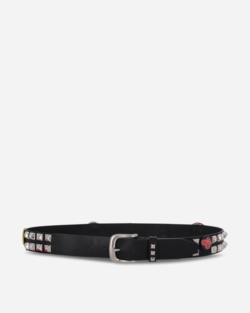 Studs Badges Fever Belt Black