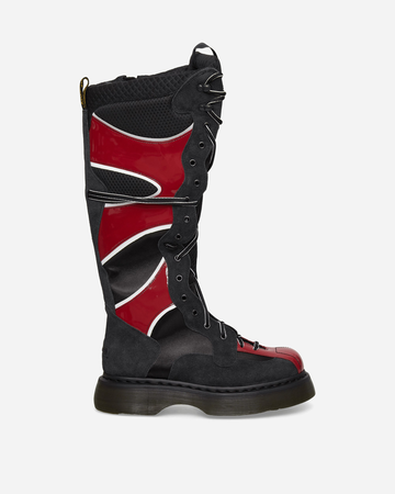 Women's Buzz Boxer 18 Eye Boots Black / Scarlet Red