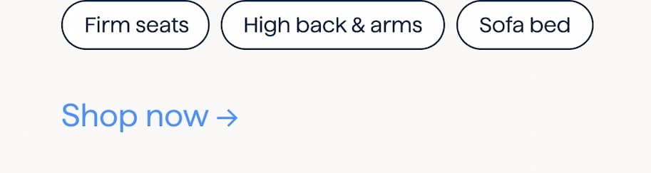 Neptune. 3-seater in Limestone. Firm seats | High back & arms | Sofa bed. Shop now.