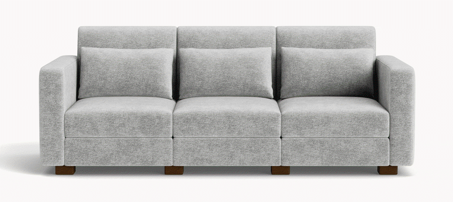 Neptune. 3-seater in Limestone. Firm seats | High back & arms | Sofa bed. Shop now.