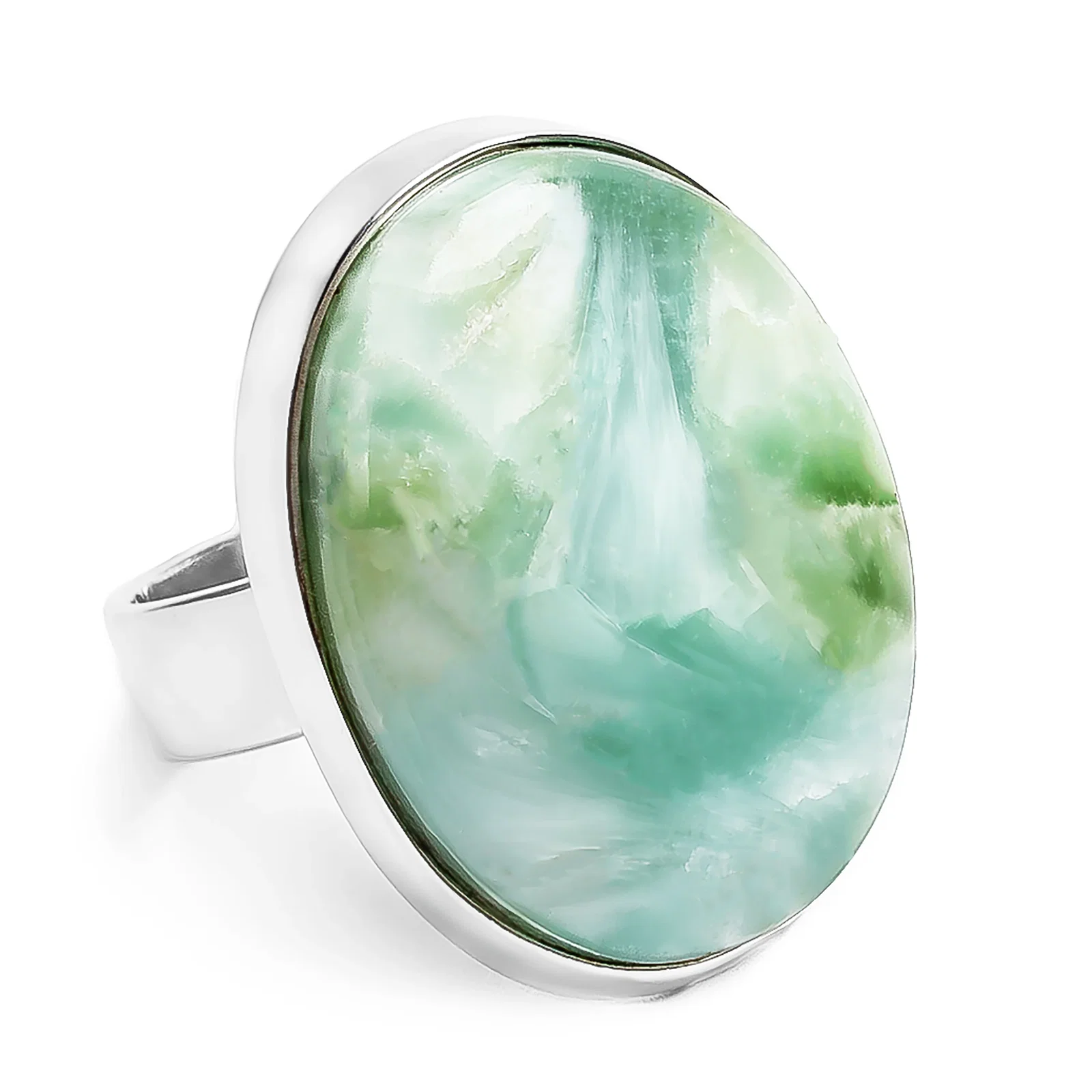 Image of Hemimorphite Crystal Statement Ring - Natural Designer Gemstone