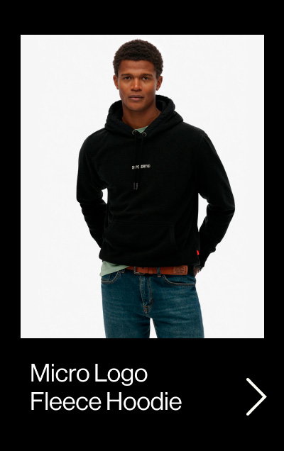 Micro Logo Fleece Hoodie