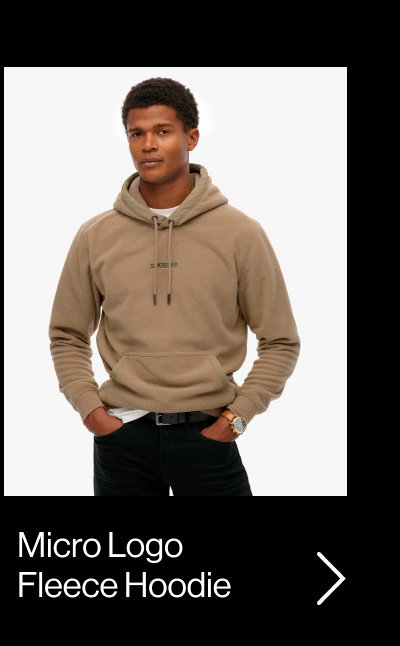 Micro Logo Fleece Hoodie