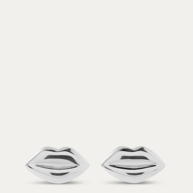 STERLING SILVER LUNA LIP STUD EARRING