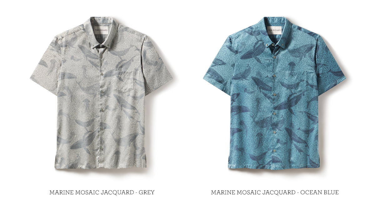Shop Marine Mosaic in Grey or Ocean Blue