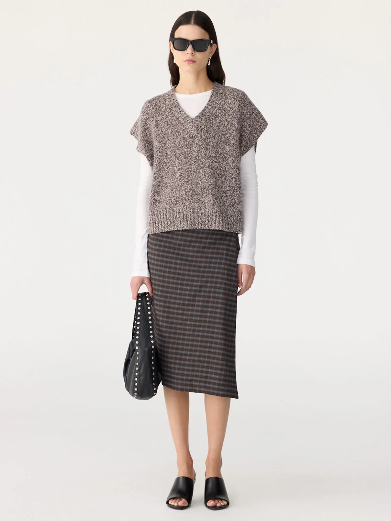 Image of Melange Knit Vest