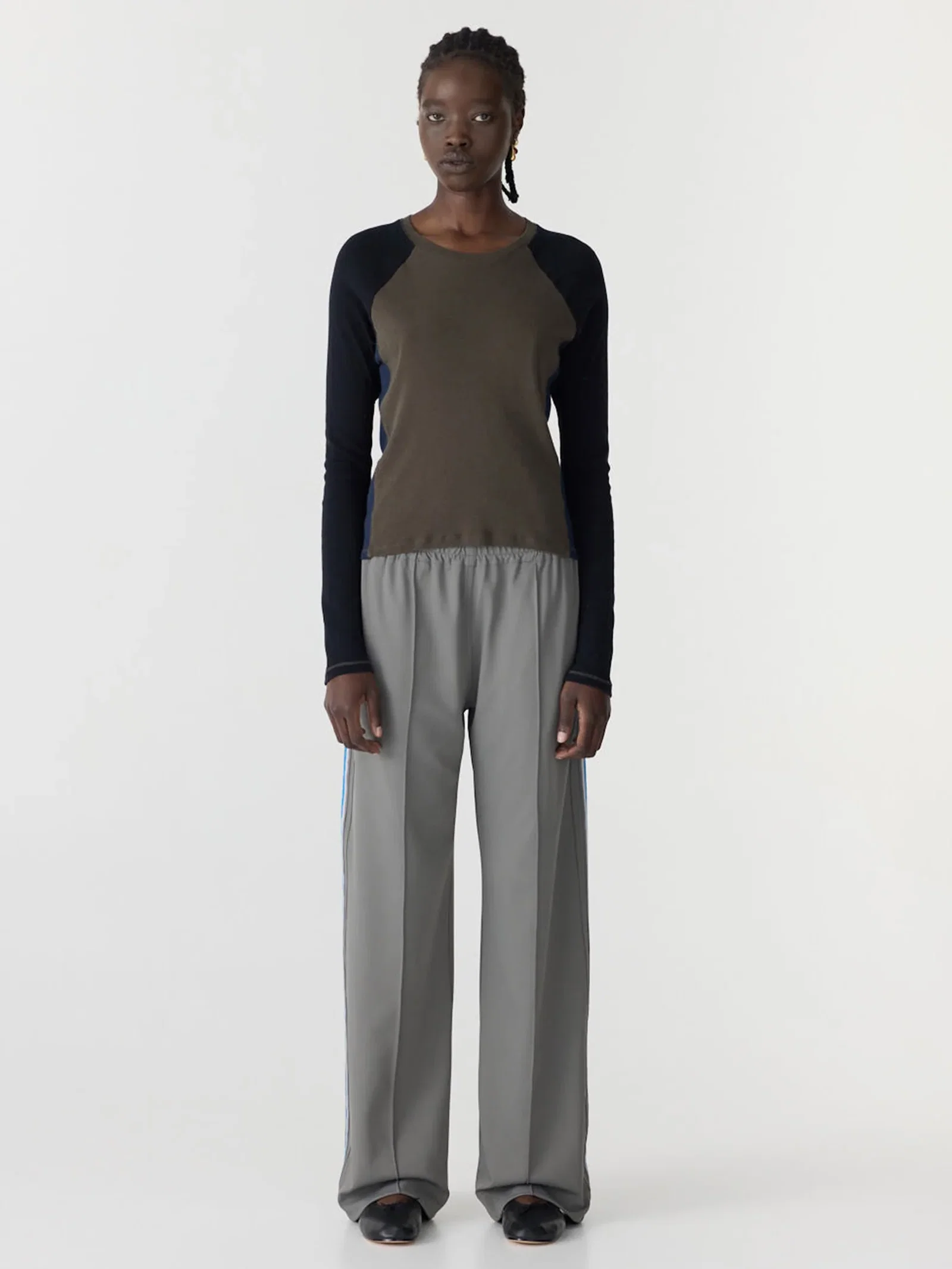 Image of Double Stripe Wide Leg Pant
