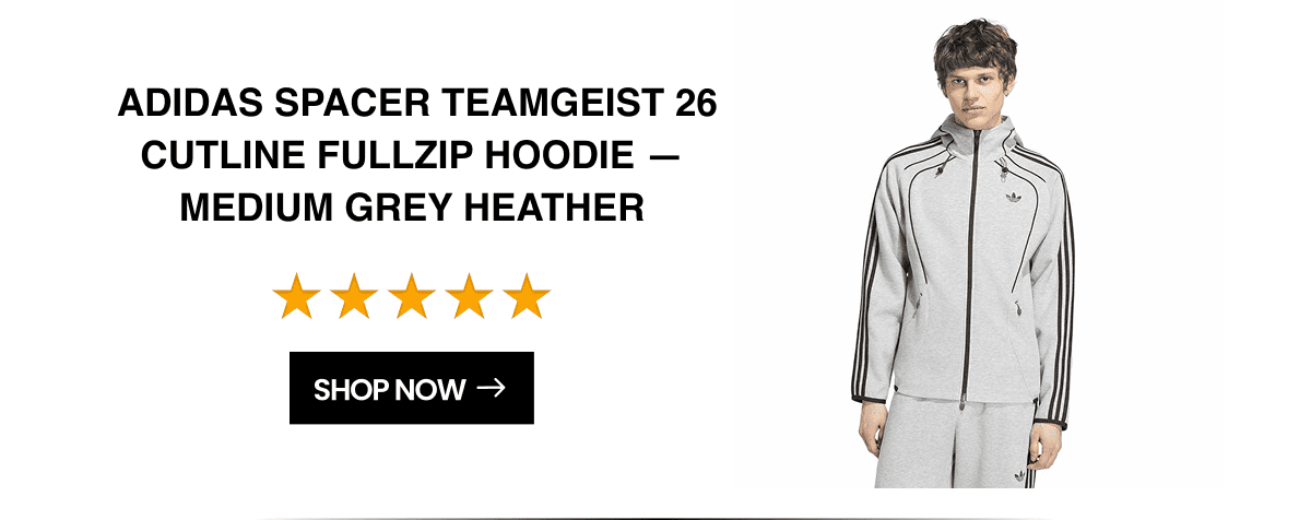Adidas Spacer Teamgeist 26 Cutline Fullzip Hoodie - Medium Grey Heather
