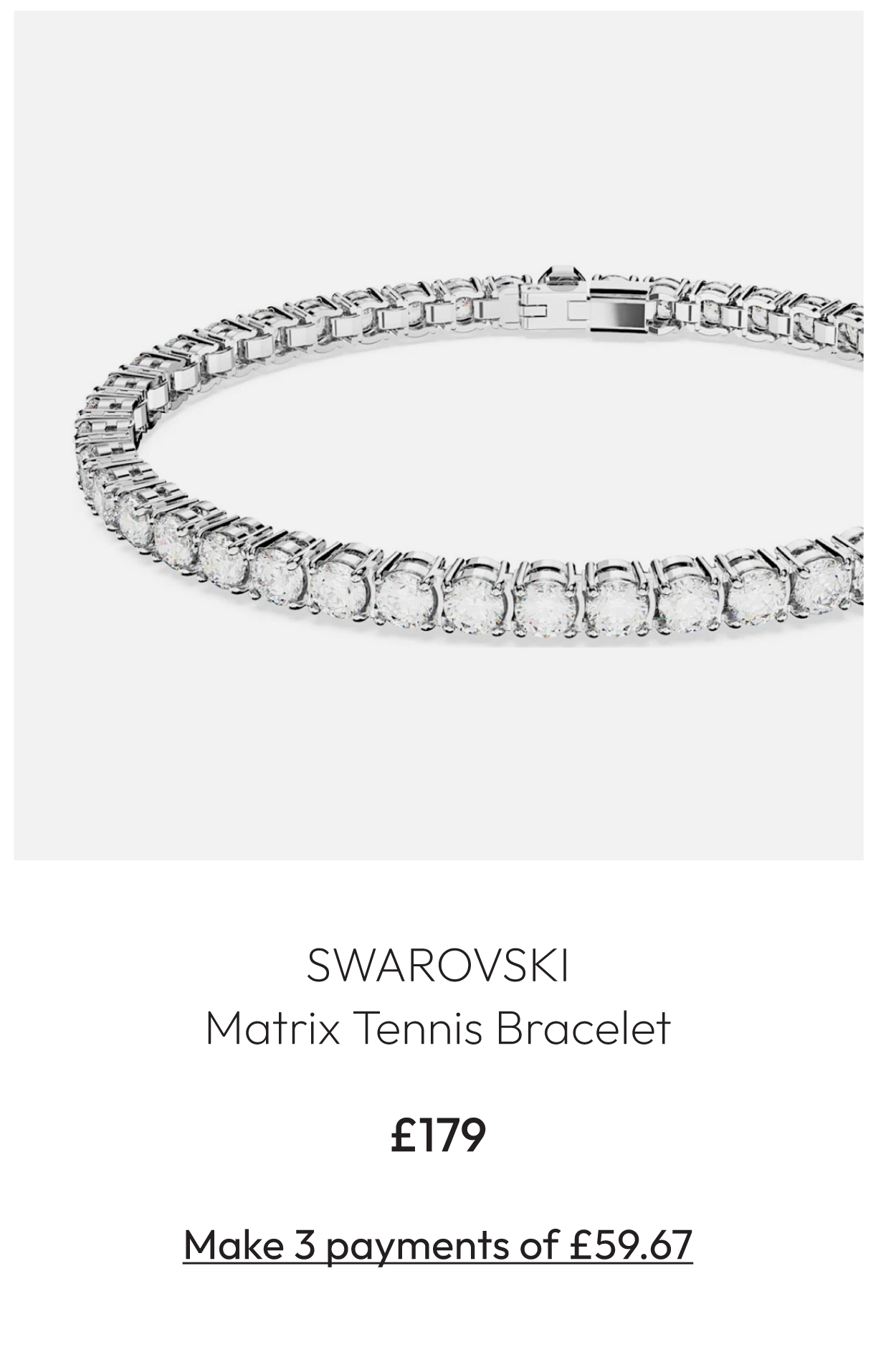 Swarovski Matrix Tennis Bracelet