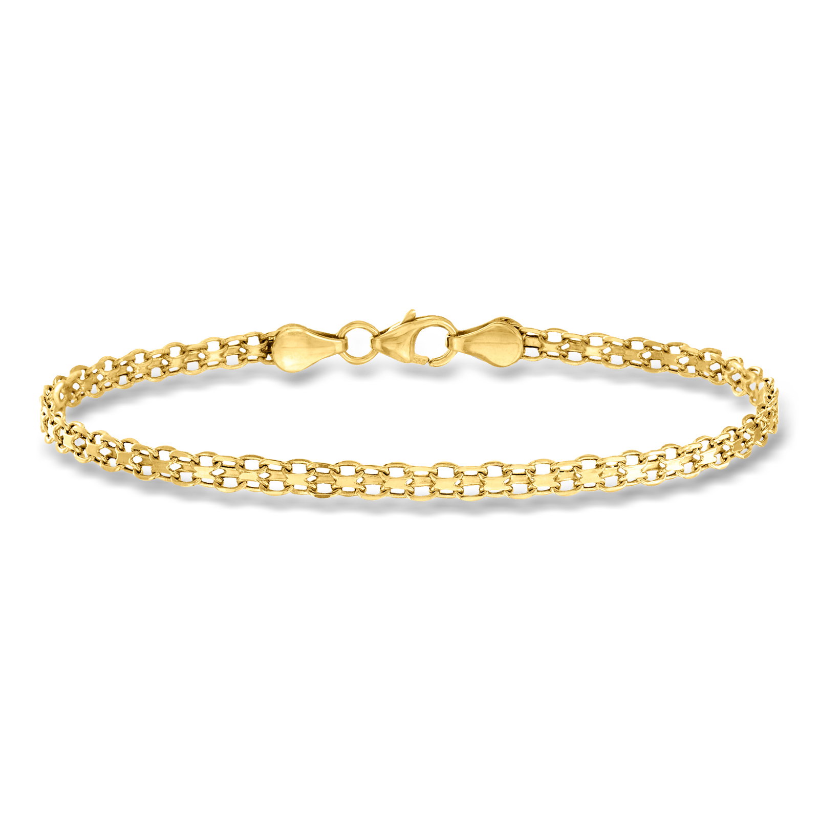 Image of Italian 14kt Yellow Gold Bismark-Link Bracelet