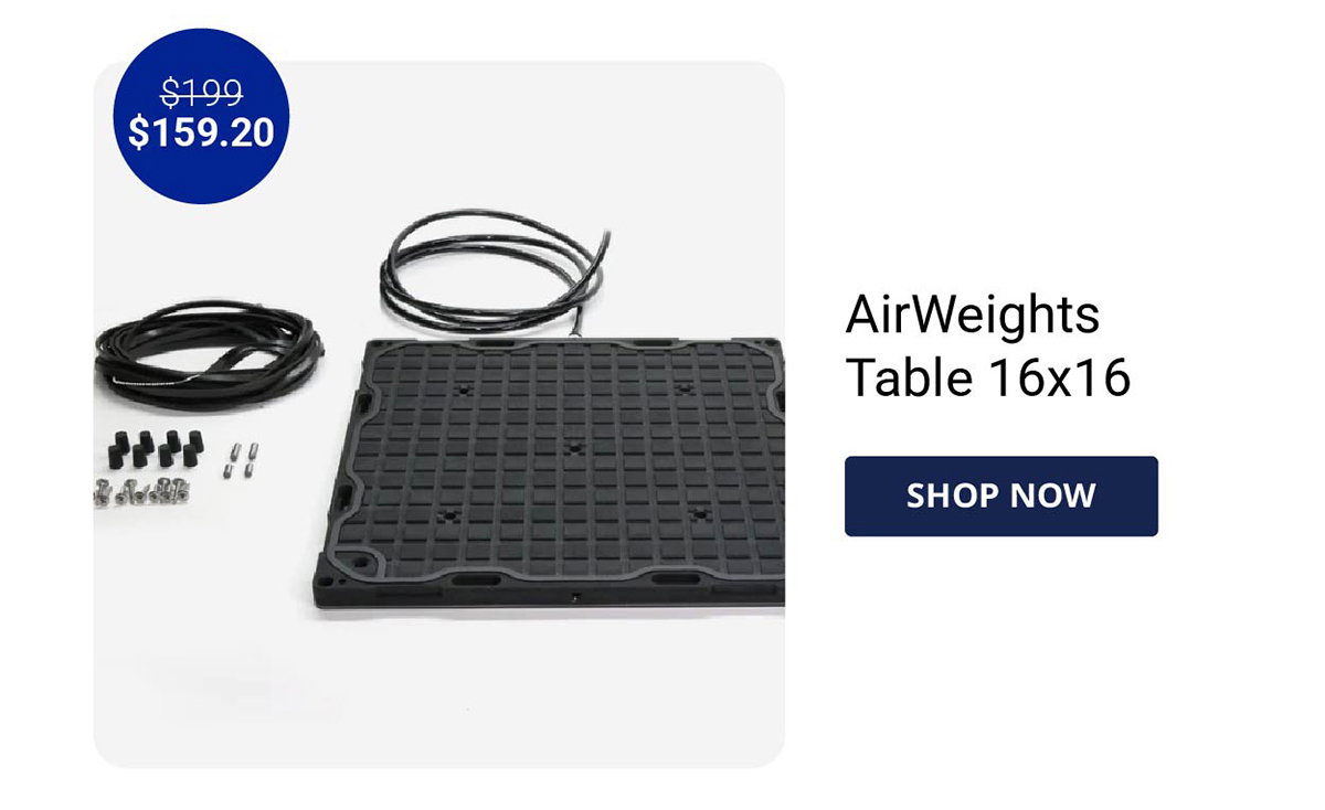 AirWeights Table 16x16