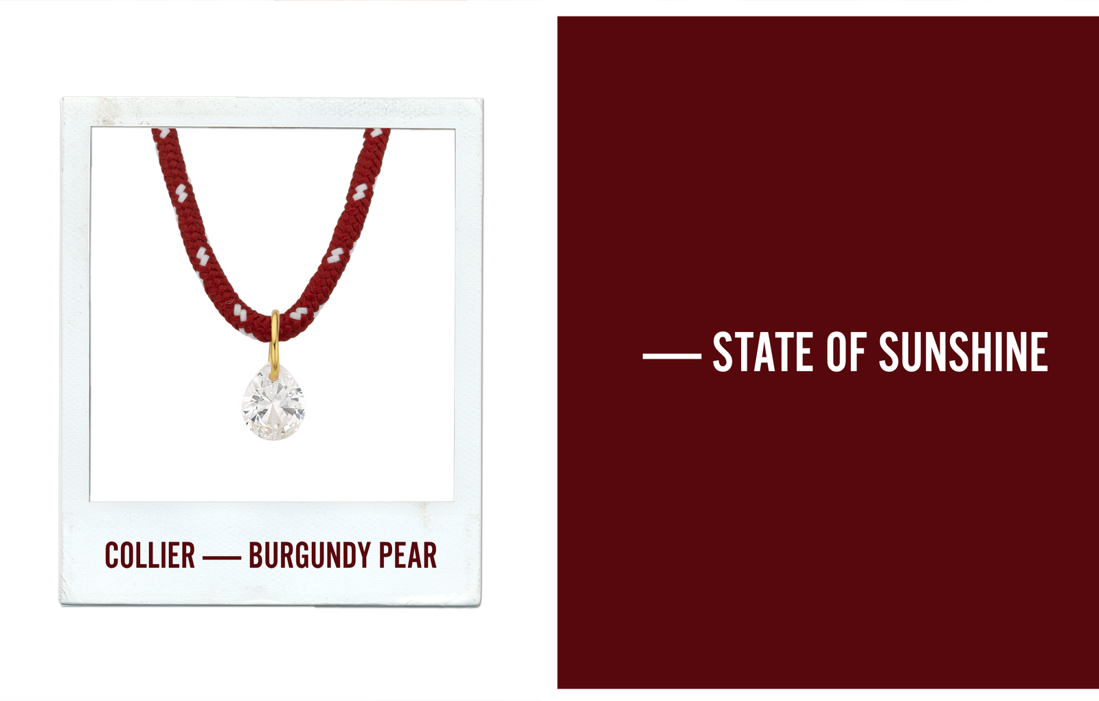 COLLIER - BURGUNDY PEAR