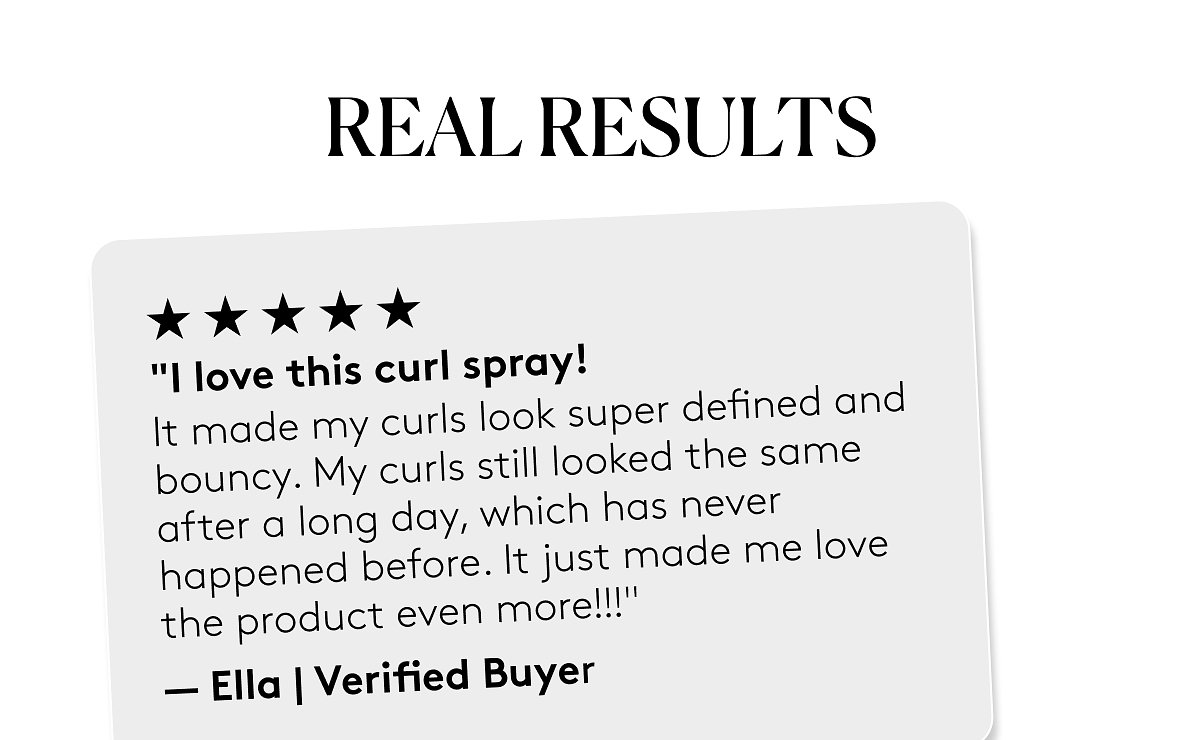"I love this curl spray!