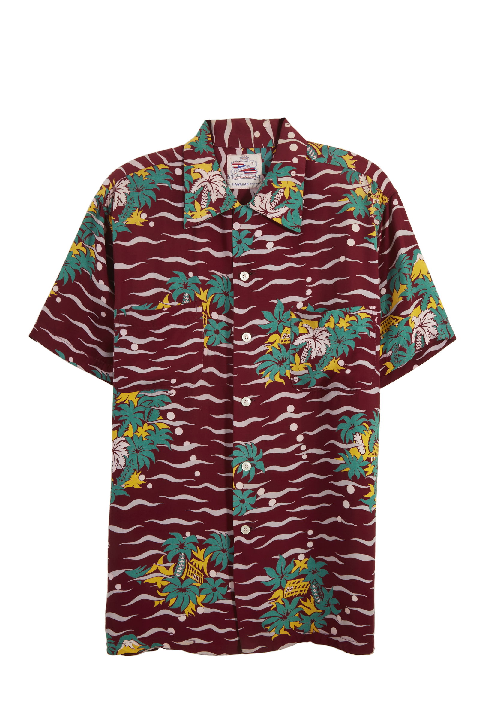 Burgundy Floral Kahanamoku ...