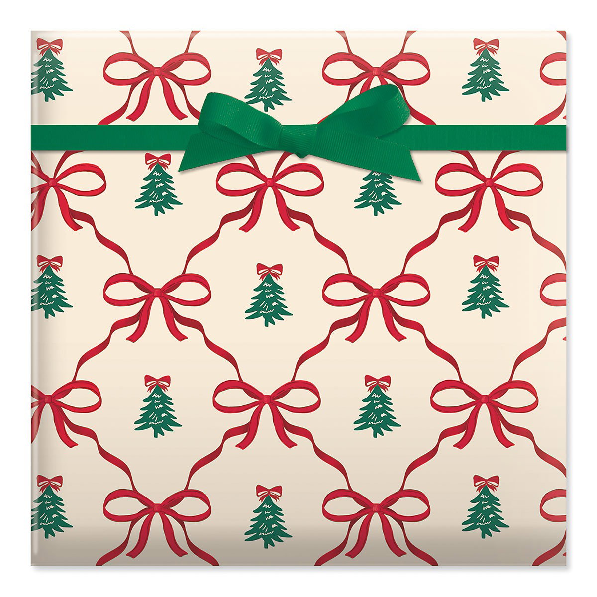 Image of Holiday Bows Jumbo Rolled Gift Wrap