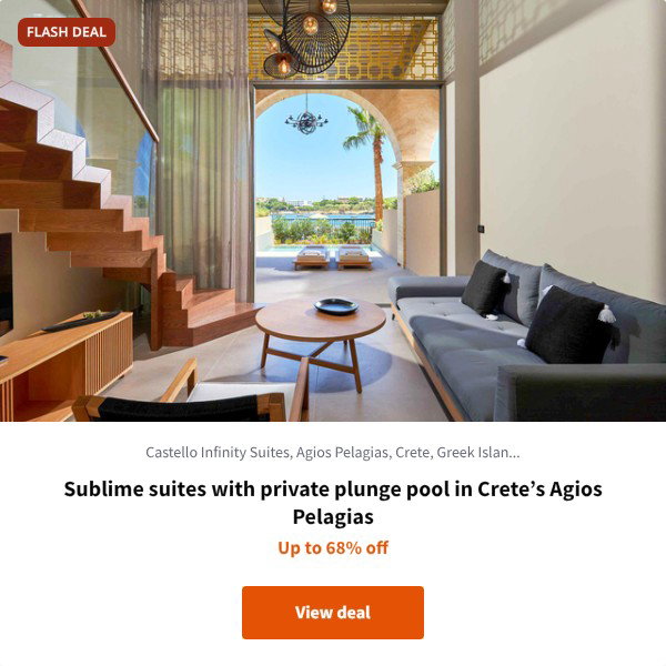 Sublime suites with private plunge pool in Crete%27s Agios Pelagias