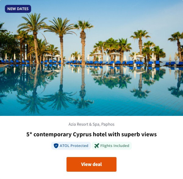 5* contemporary Cyprus hotel with superb views