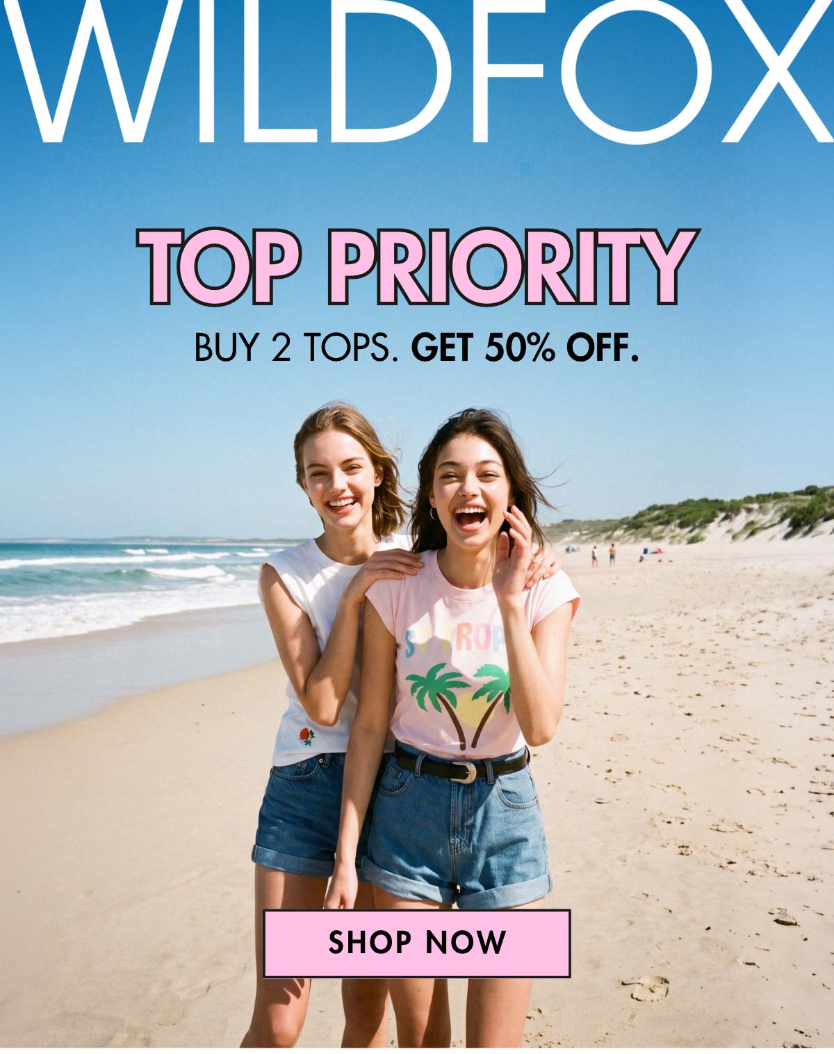 Buy 2 Tops Get 50% OFF