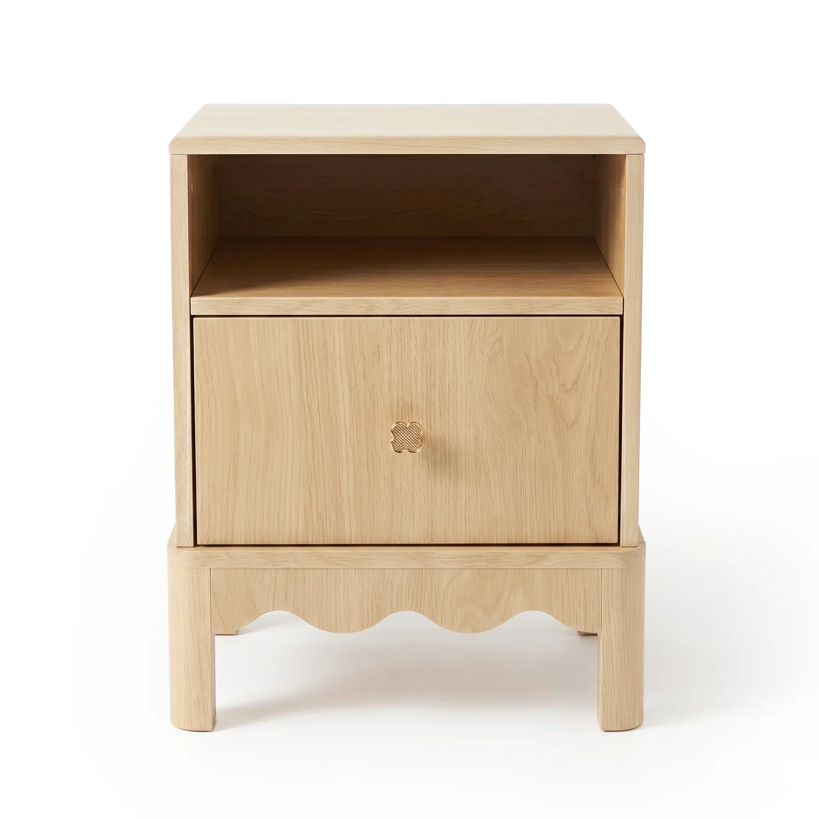 Image of Colby Scalloped Bedside Table in Natural