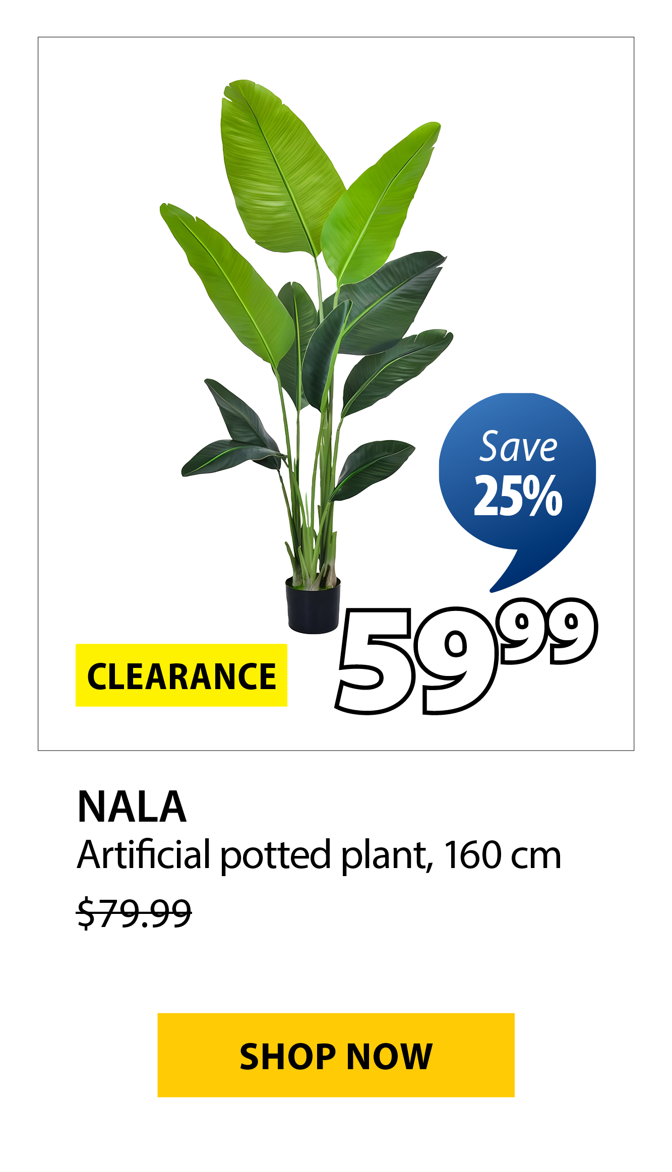 NALA Artificial potted plant | Save 25%