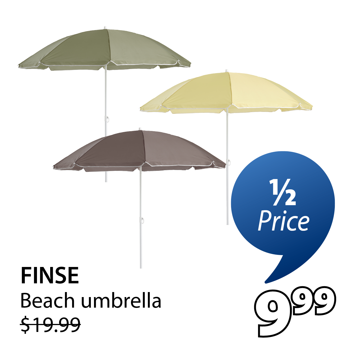 FINSE beach umbrella | 1/2 Price