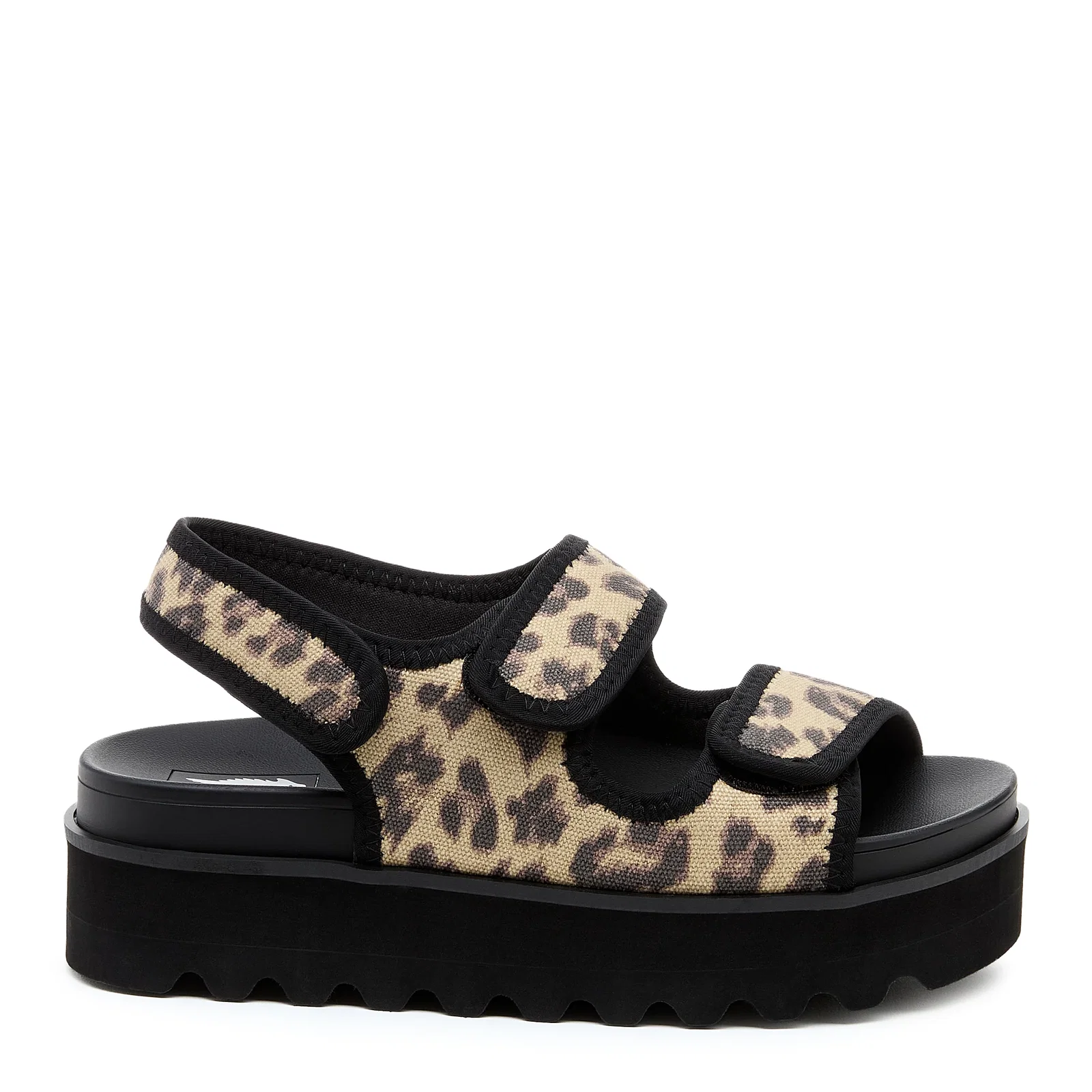Image of Balmy Black Leopard Print Sandals