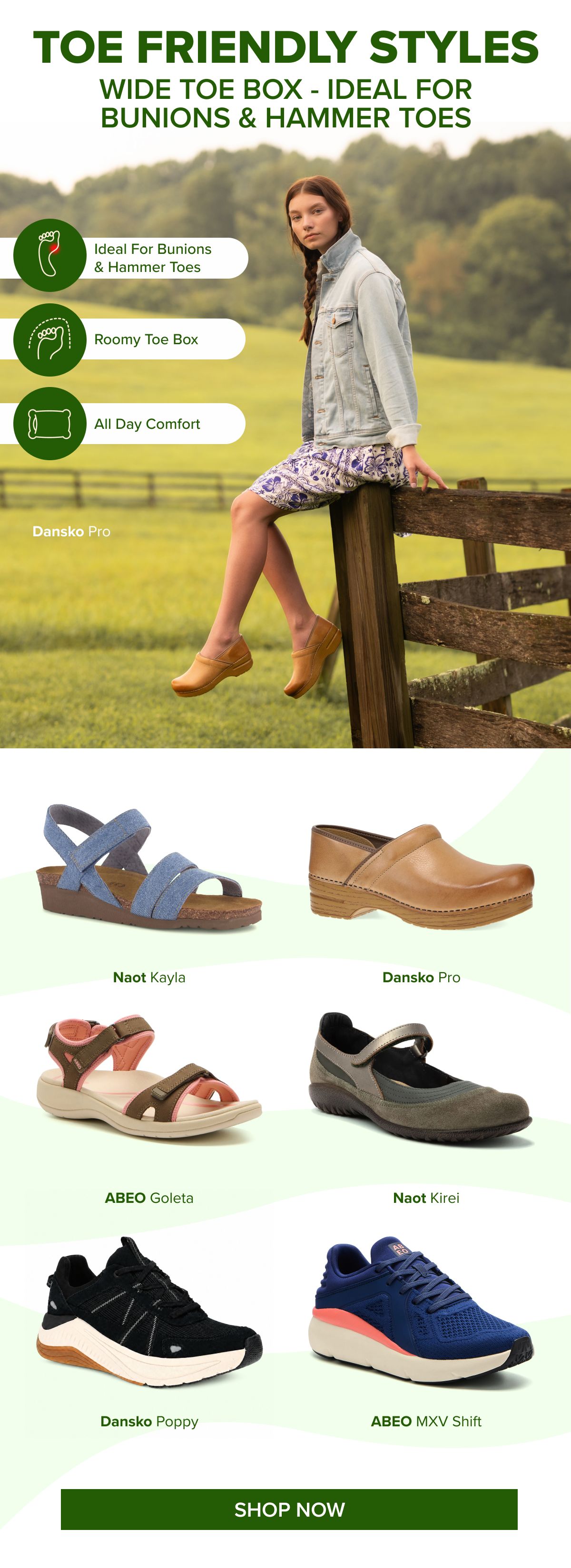 Toe Friendly Styles